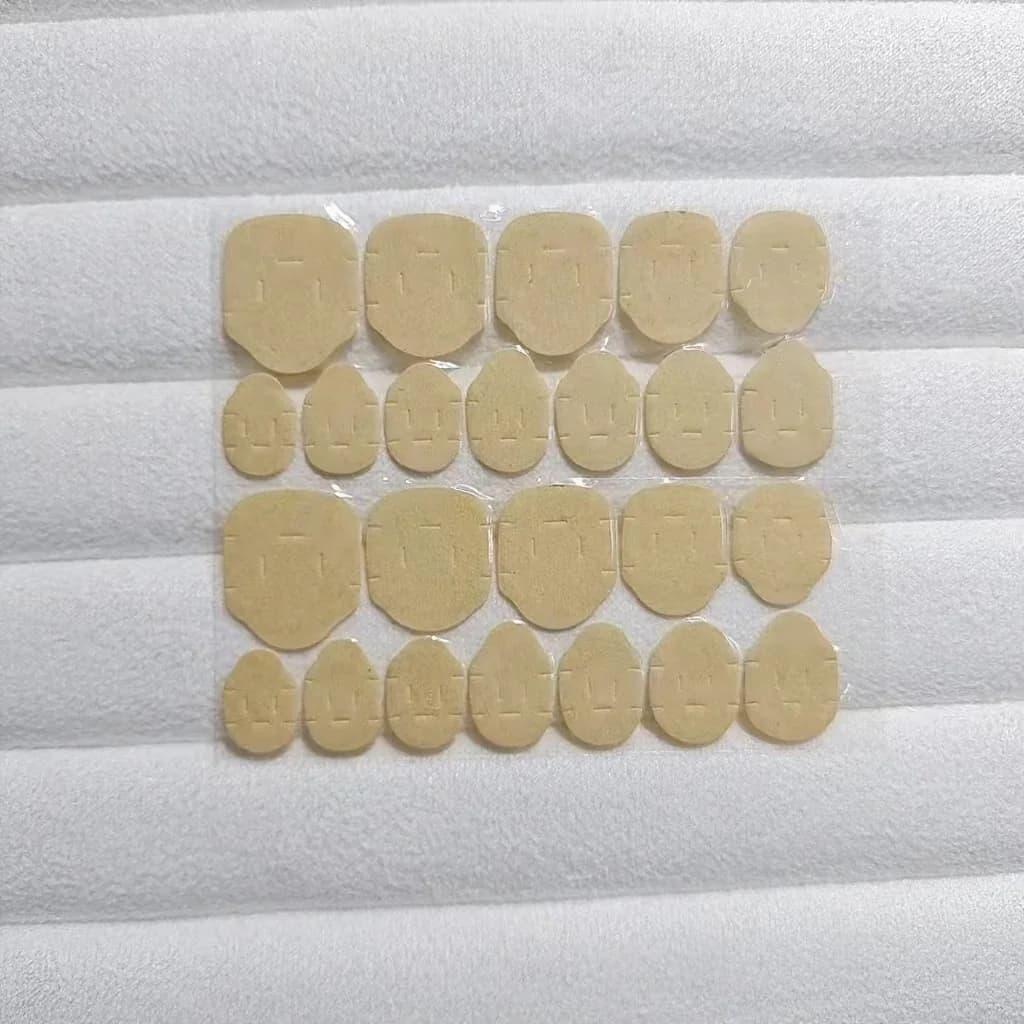 Onglets adhésifs doubles faces réutilisables pour ongles à enfiler