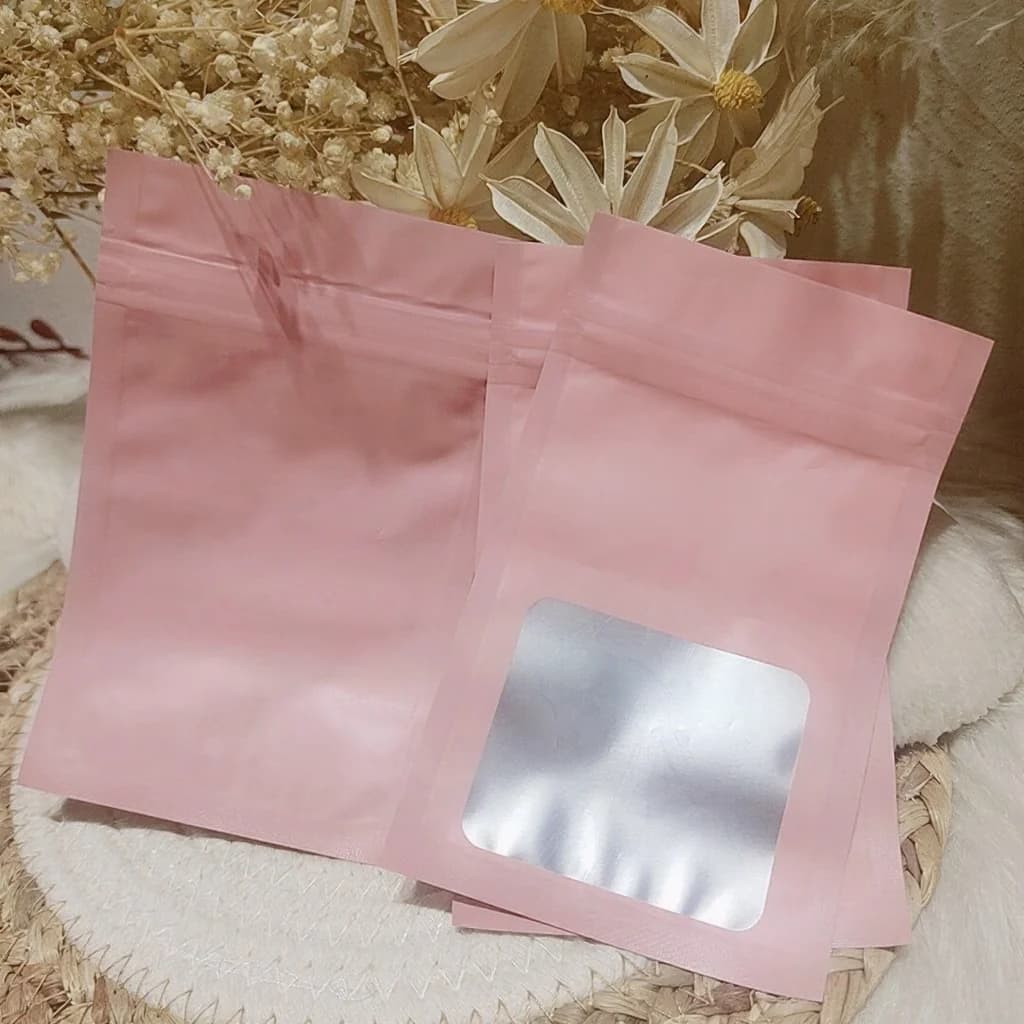 Sachets ziplock en plastique givré pour outils à ongles et faux ongles