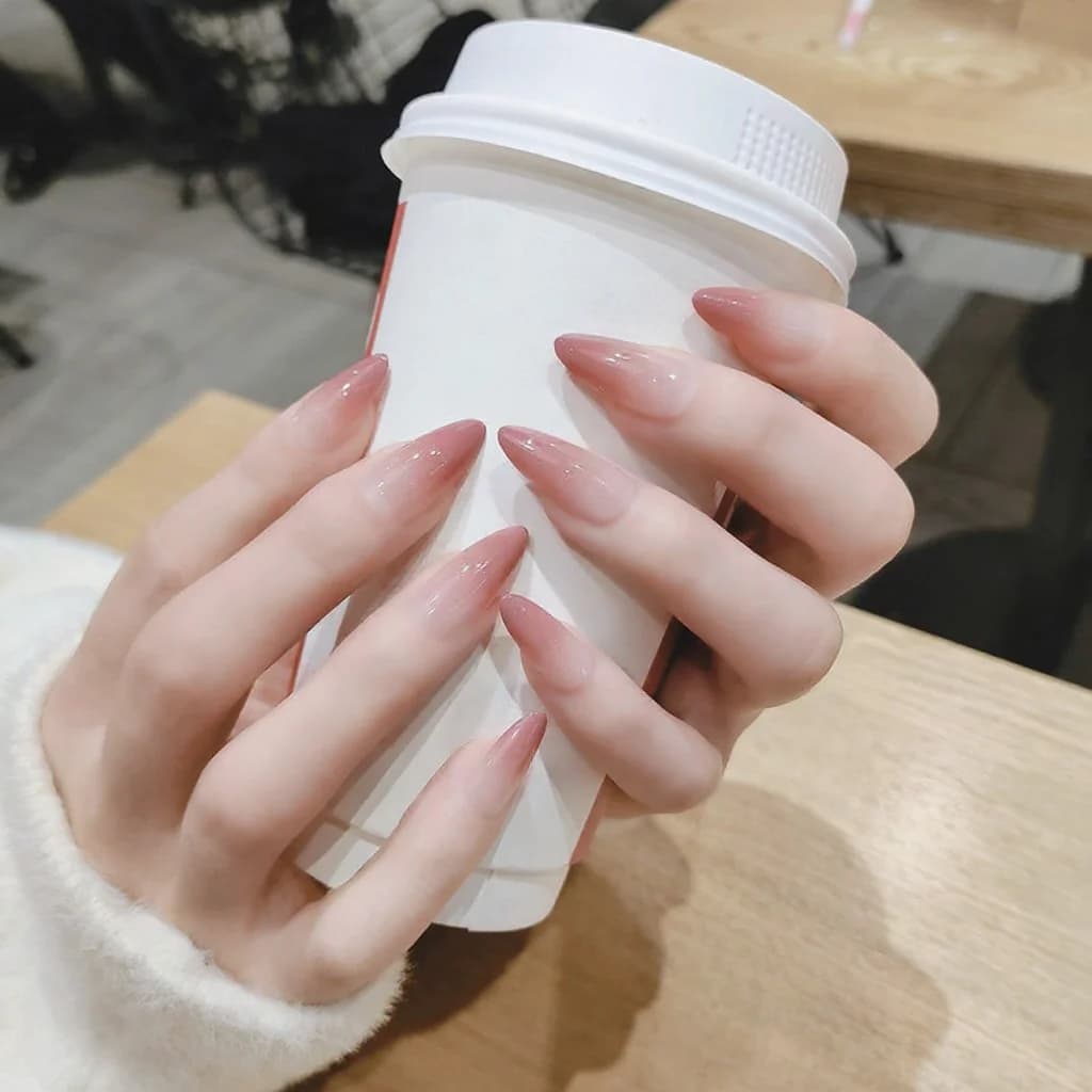 Faux ongles longs à effet dégradé