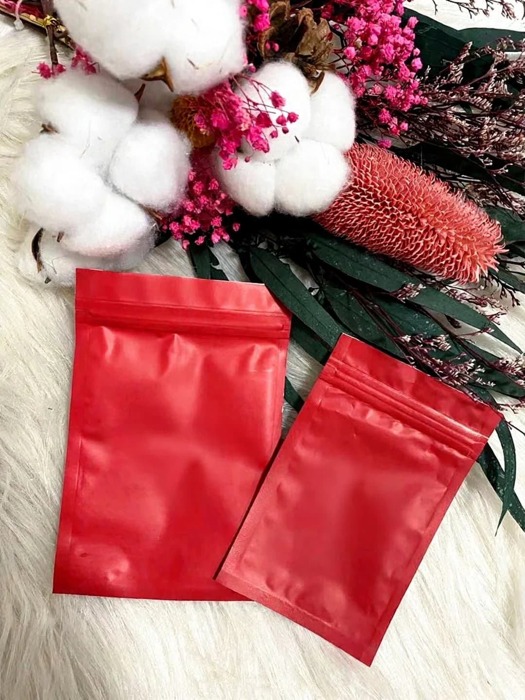 Sachets ziplock en plastique givré pour outils à ongles et faux ongles