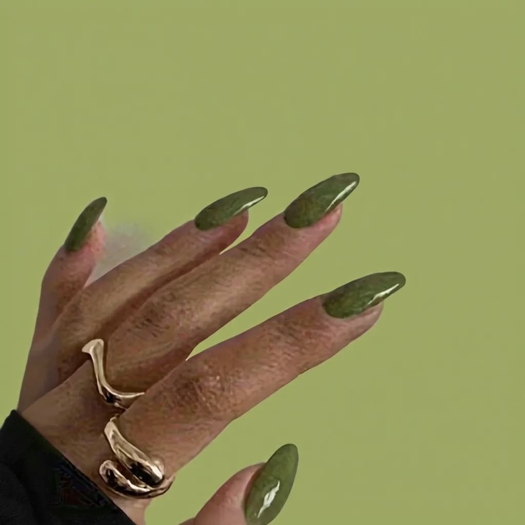 Ongles à porter trapézoïdaux brillants, longueur courte, couleur unie, boîte de 24 pièces