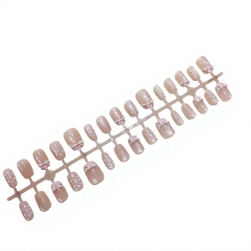 Ensemble Manucure Rêve de Ballet, Nœud Rose, Œil de Chat et Paillettes