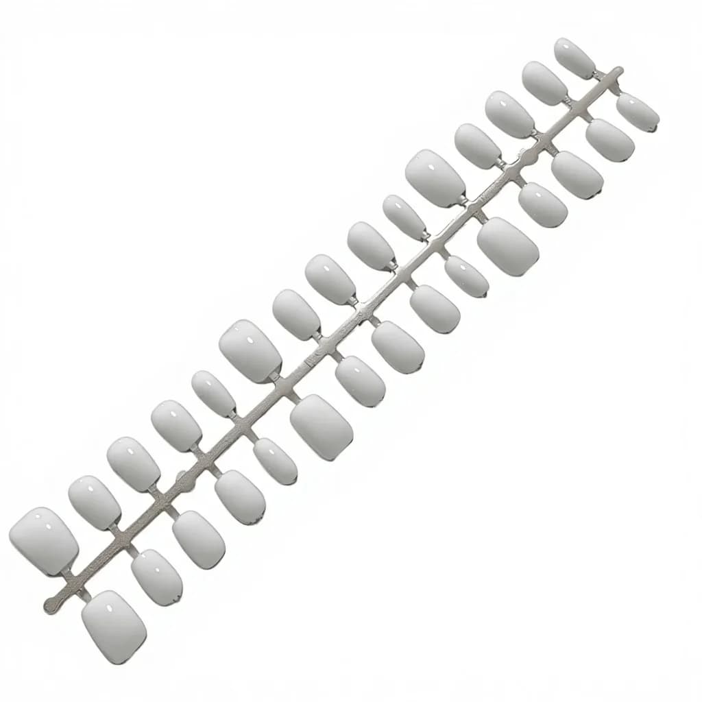 Faux ongles œil de chat marguerite rose forme ballerine courte