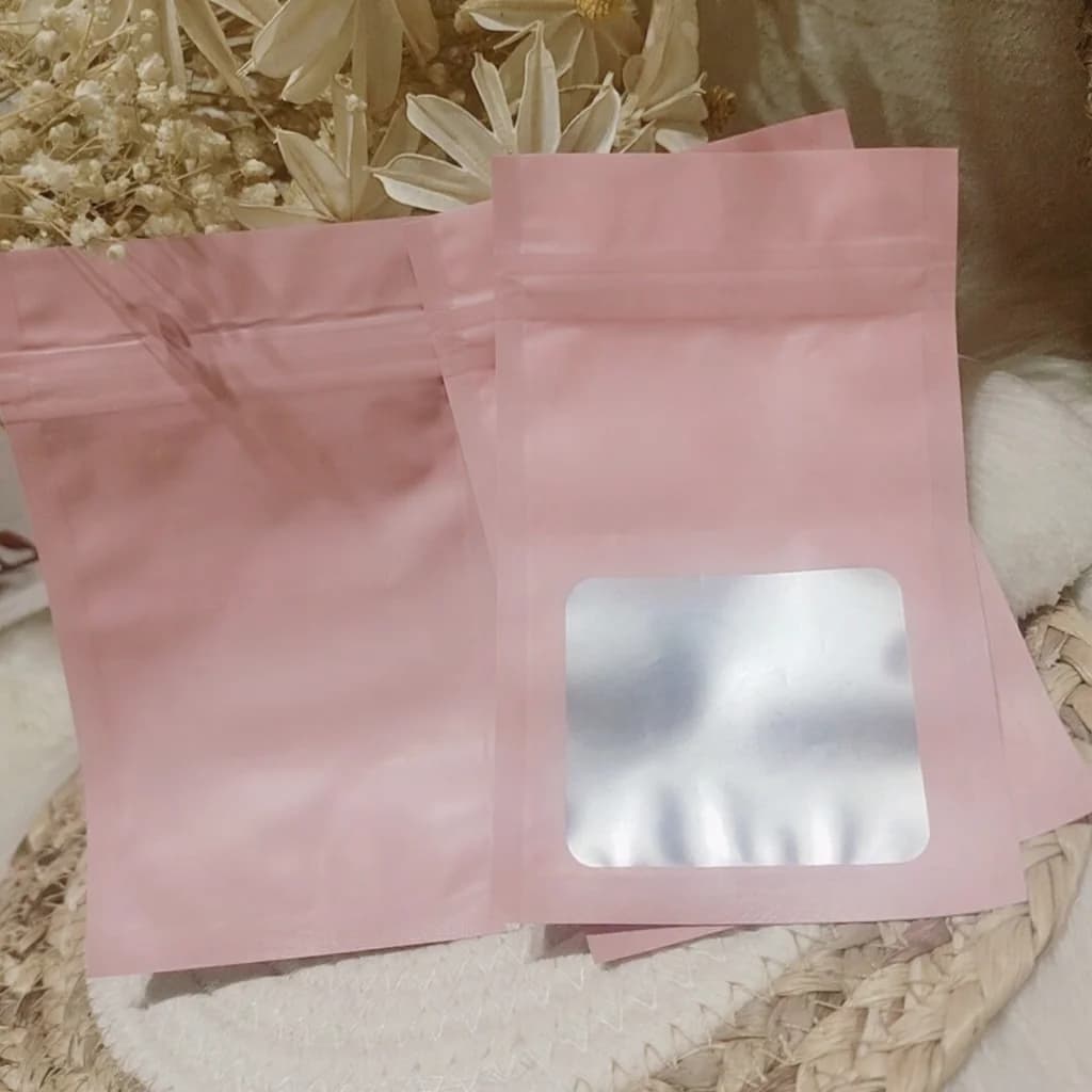 Sachets ziplock en plastique givré pour outils à ongles et faux ongles