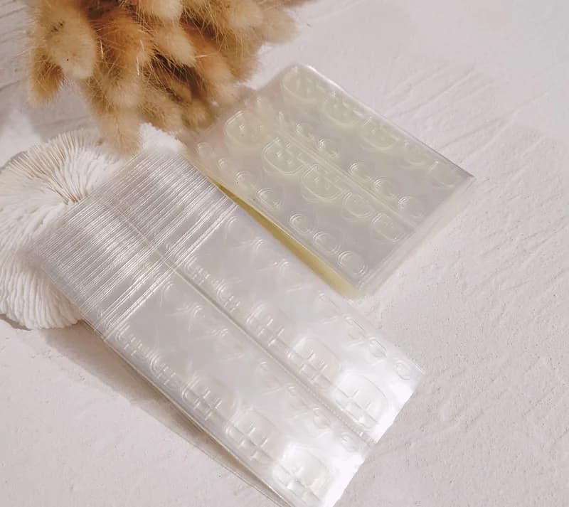 Adhésifs doubles faces transparents pour faux ongles d'orteils, 24 pièces