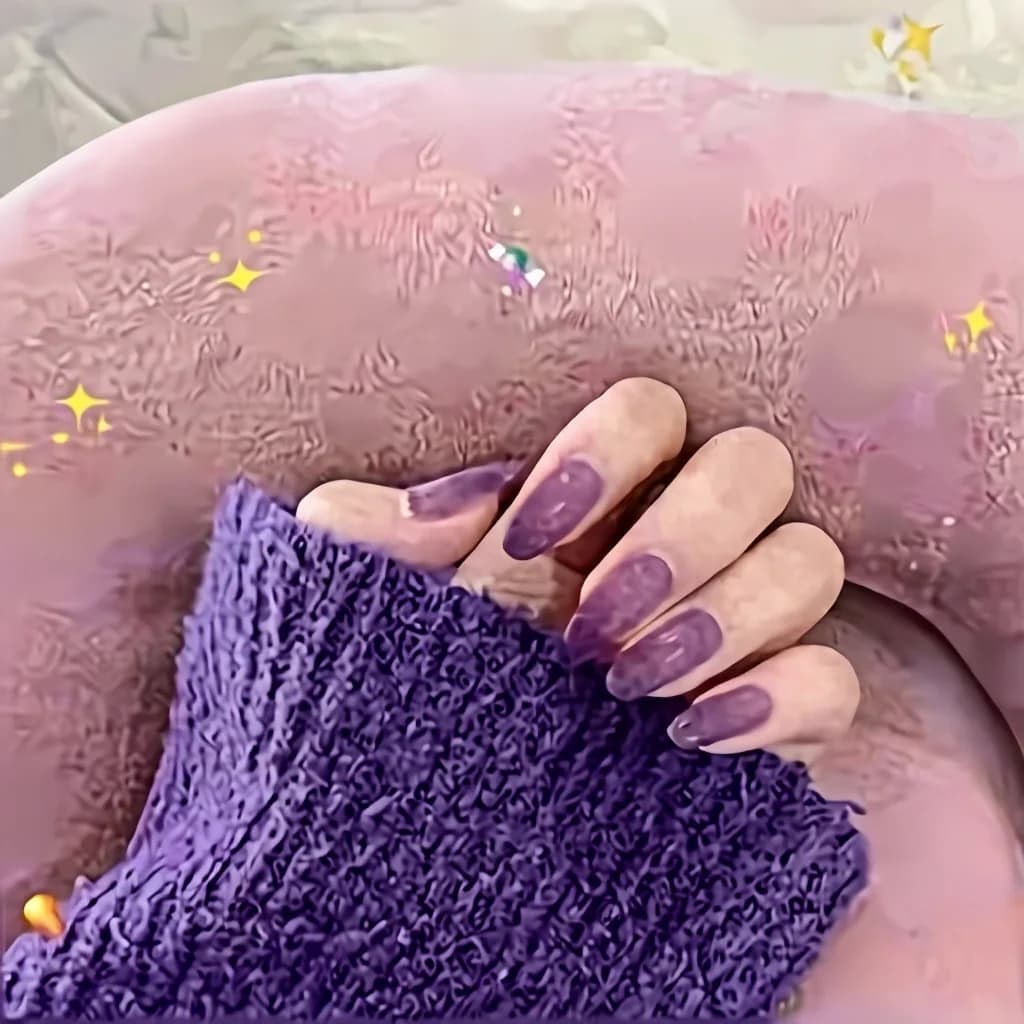 Faux ongles trapézoïdaux brillants, couleur unie, longueur courte, boîte de 24 pièces