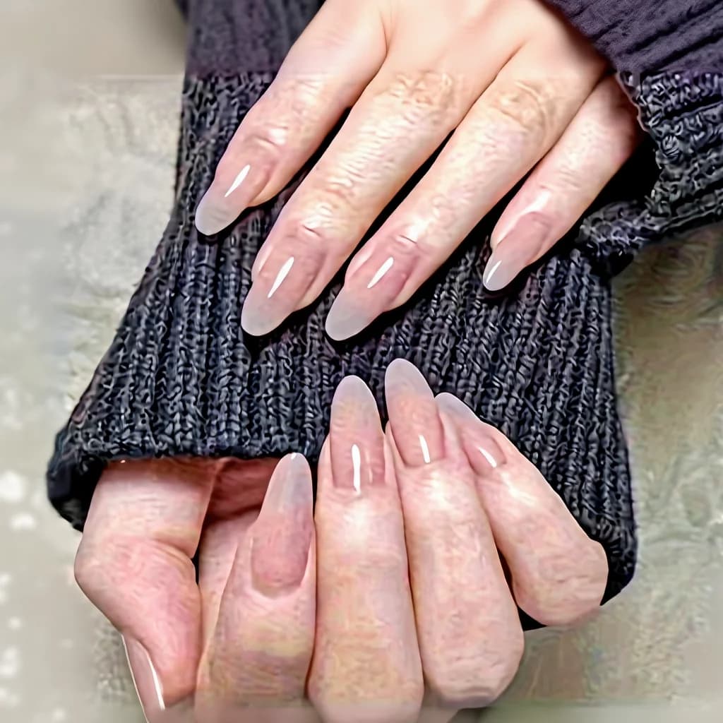 Faux ongles trapézoïdaux brillants, couleur unie, longueur courte, boîte de 24 pièces